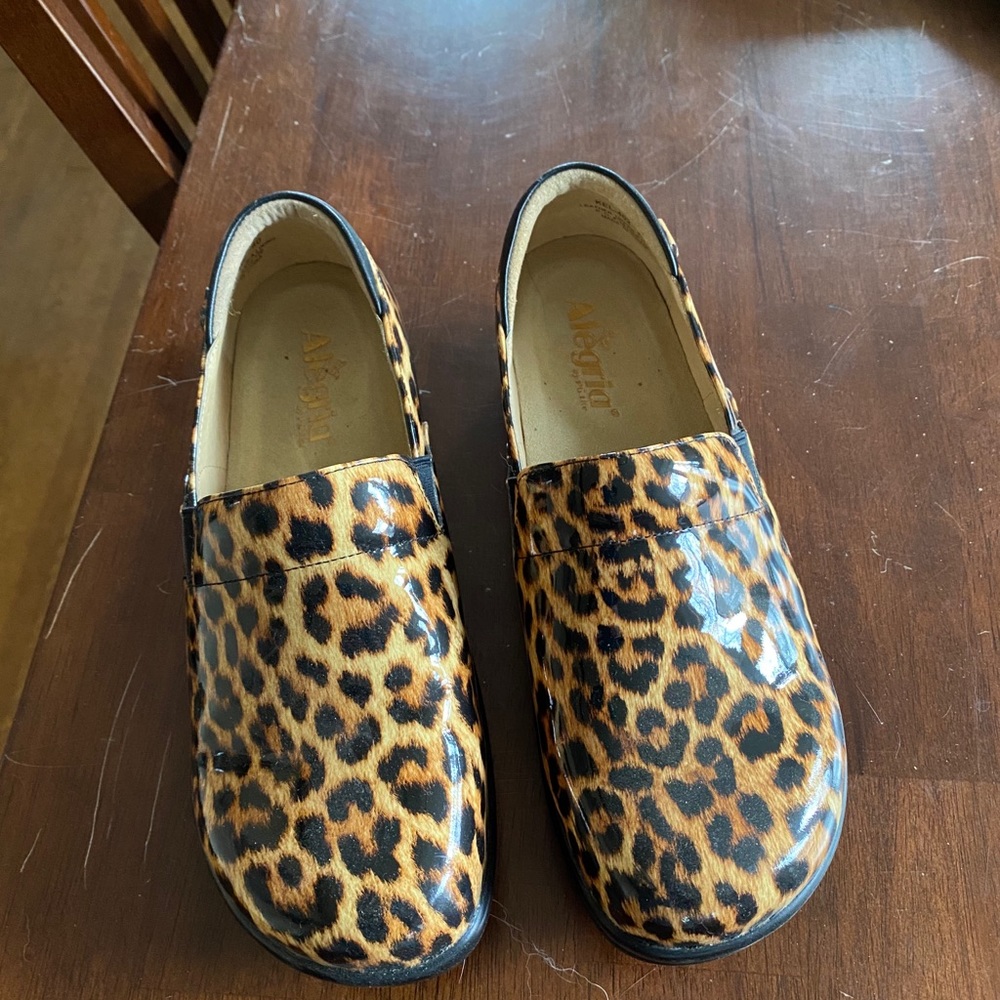 Alegria leopard print, worn once size 40